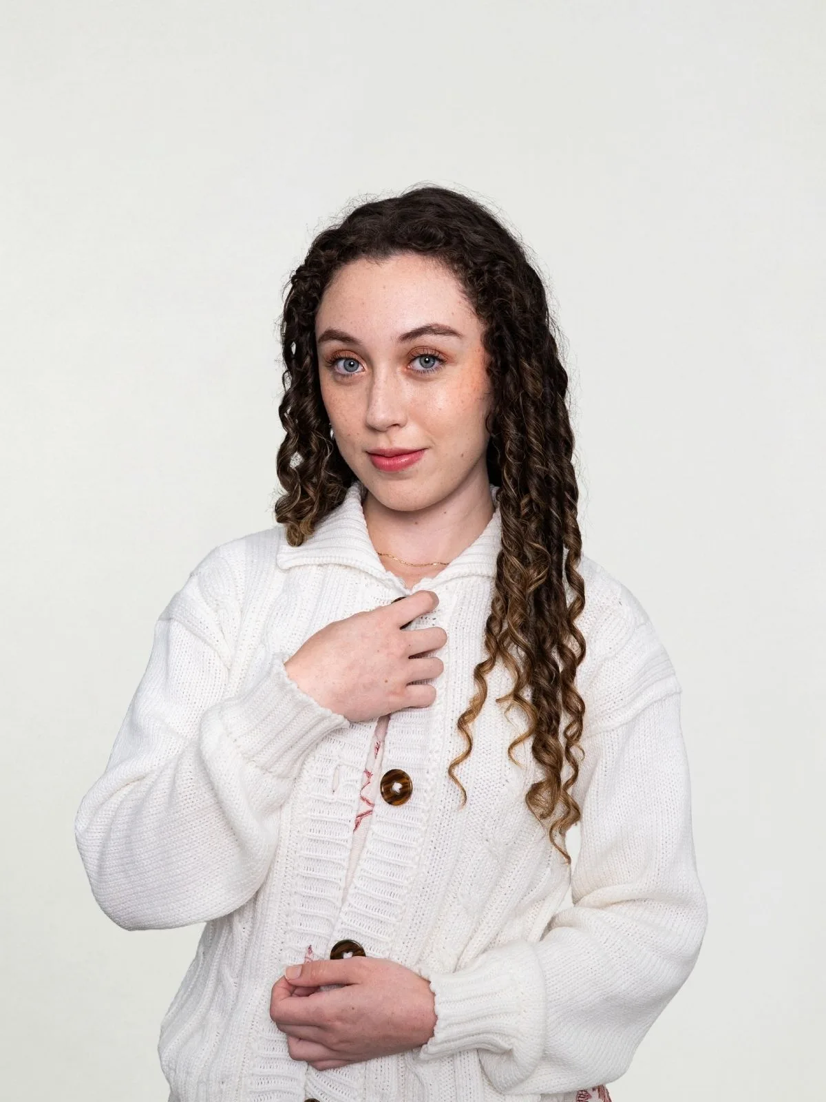 Cárdigan Nevado - Marfil
